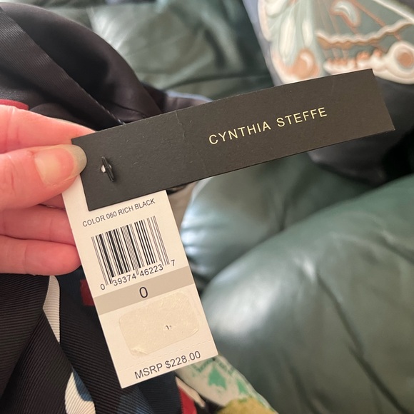 NWT Cynthia Steffe Eloide Dress Floral Printed Mini V-Neck Dress Blue Red White - Picture 11 of 13